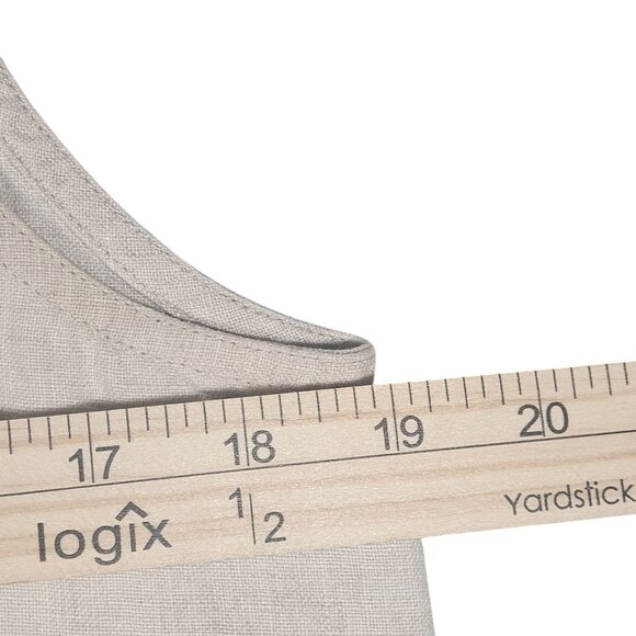 J Jill Natural Linen Women’s Tank Top Med Minimalist Capsule Resort Coastal Chic - Picture 8 of 10